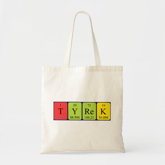 Tyrek Periodieke Naam canvas tas (Voorkant)
