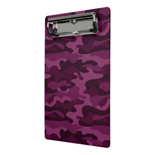 Tyrian Paars Eenkleurig Camo Mini Klembord (Angled2)