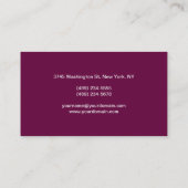 Tyrian Paars Makeup Artist Unieke Visitekaartje (Achterkant)