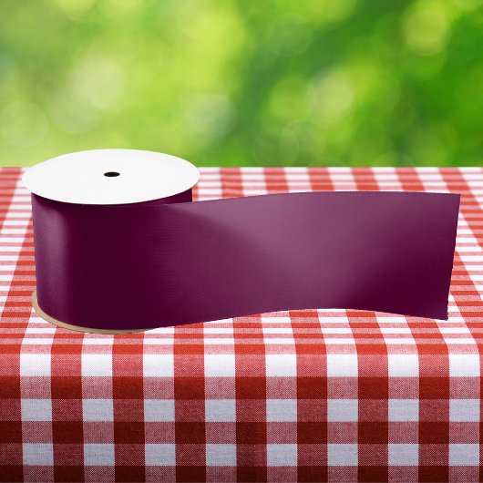 Tyrian Paars Solid Color Satijnen Lint