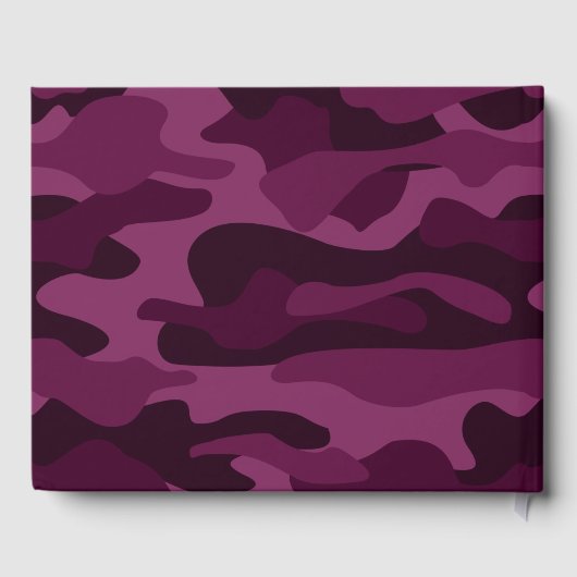 Tyrian Paarse Monocolor Camo Gastenboek (Achterkant)