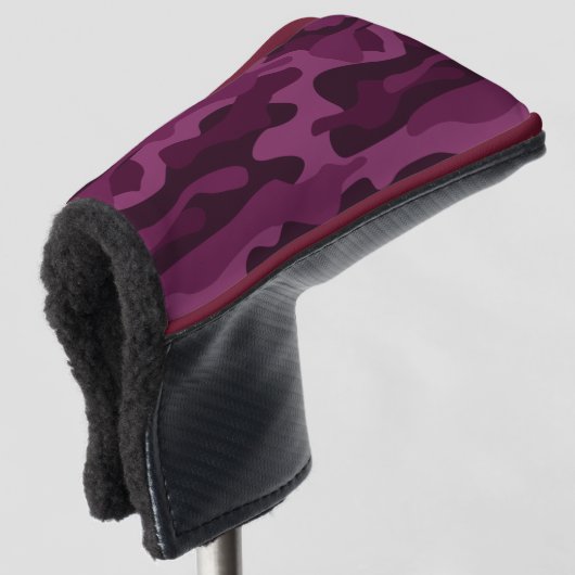 Tyrian Paarse Monocolor Camo Golfheadcover (3/4 voorkant)