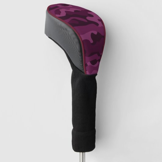 Tyrian Paarse Monocolor Camo Golfheadcover (Schuin)