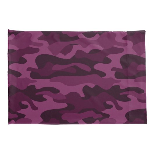 Tyrian Paarse Monocolor Camo Kussensloop (Achterkant-Rechts)