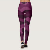 Tyrian Paarse Monocolor Camo Leggings (Achterkant)