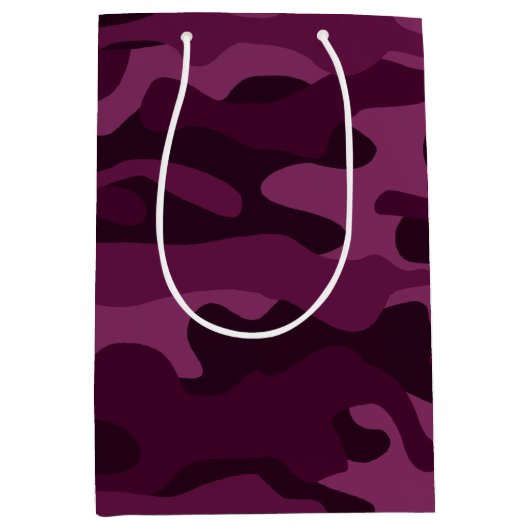 Tyrian Paarse Monocolor Camo Medium Cadeauzakje (Voorkant)