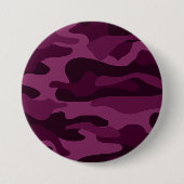 Tyrian Paarse Monocolor Camo Ronde Button 7,6 Cm (Voorkant)