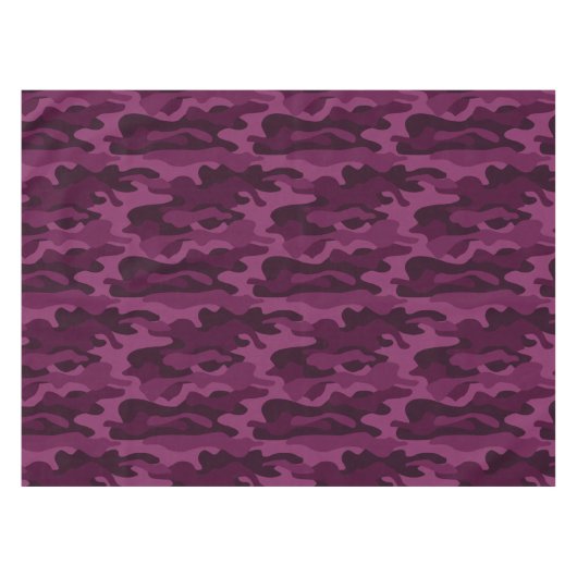 Tyrian Paarse Monocolor Camo Tafelkleed (Voorkant (Horizontaal))