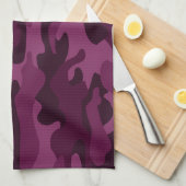 Tyrian Paarse Monocolor Camo Theedoek (Quarter Fold)