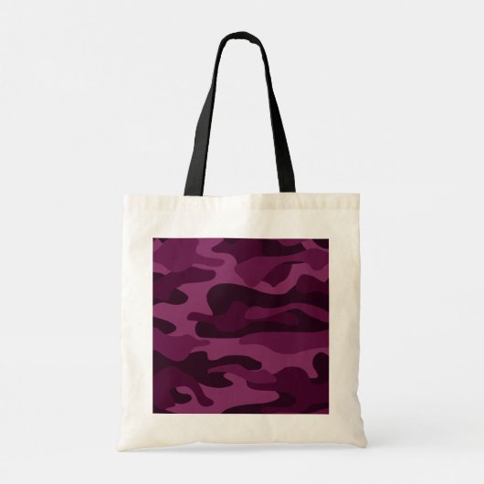 Tyrian Paarse Monocolor Camo Tote Bag (Achterkant)