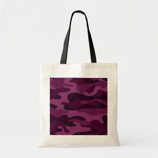 Tyrian Paarse Monocolor Camo Tote Bag (Voorkant)