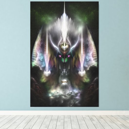 Tyrinan The Horikin God of War Canvas print (Insitu (Houten vloer))