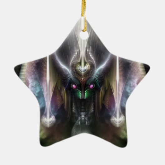 Tyrinan The Horikin God of War Keramisch Ornament (Achterkant)