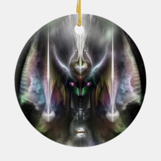 Tyrinan The Horikin God of War Keramisch Ornament (Achterkant)