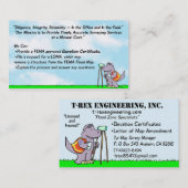 tyrmaybc5dec2013 tyr may visitekaartje t-rex (Voorkant / Achterkant)