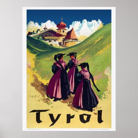 Tyrol Austria Vintage Poster 1947 (Voorkant)