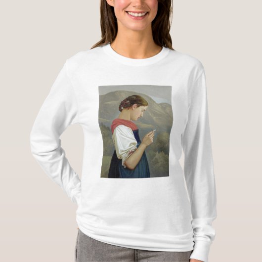 Tyrolean Girl Contemplating a Crucifix, 1865 T-shirt (Voorkant)