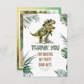 Tyronasaurus Rex Dinosaur Birthday Dank je wel Bedankkaart (Voorkant / Achterkant)