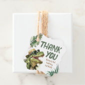 Tyronasaurus Rex Dinosaur Birthday Dank u Bedankjes Labels (In situ)