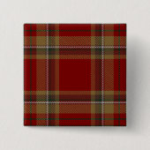 Tyrone County Irish Tartan Vierkante Button 5,1 Cm (Voorkant)