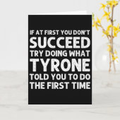 Tyrone Gift Name Personalized Birthday Funny Chris Kaart (Gele Bloem)