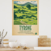 Tyrone Ireland, Retro Irish Travel Advert Poster (Keuken)