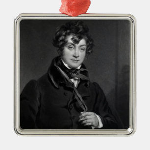 Tyrone Power, gegraveerd door James Sands, c.1833 Metalen Ornament