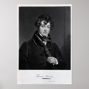 Tyrone Power, gegraveerd door James Sands, c.1833 Poster