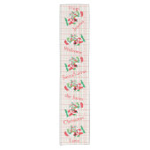 TySantaSaurus Christmas Personalize 14 x 72 Korte Tafelloper (Voorkant)