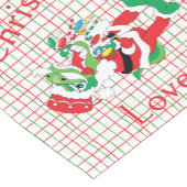 TySantaSaurus Christmas Personalize 14 x 72 Korte Tafelloper (Hoek)