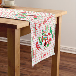 TySantaSaurus Christmas Personalize 14 x 72 Korte Tafelloper