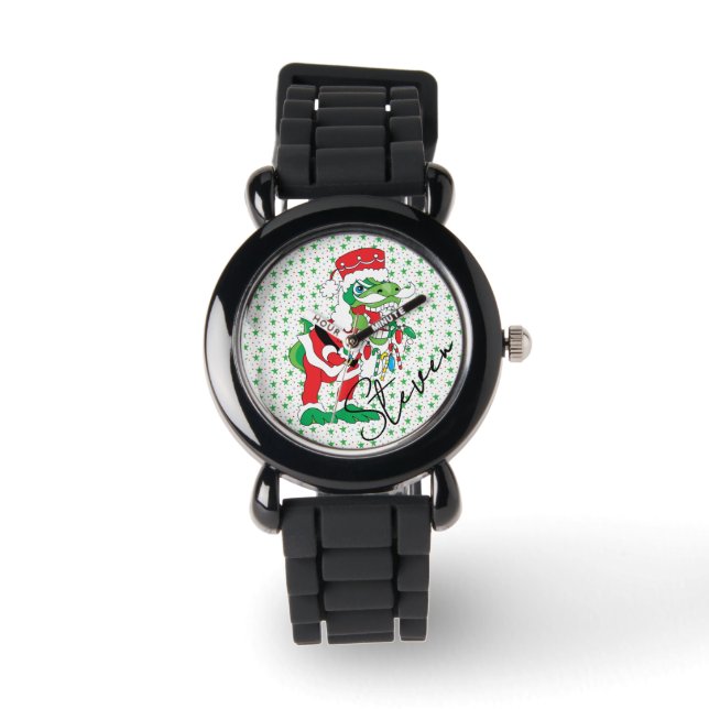 TySantaSaurus Rex Horloge (Voorkant)