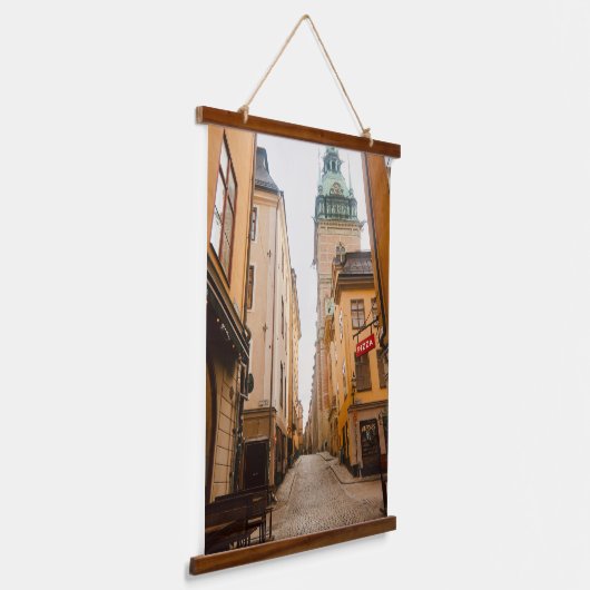 Tyska Brinken, Gamla Stan, Old Town, Stockholm Hangend Wandkleed (Gebogen)
