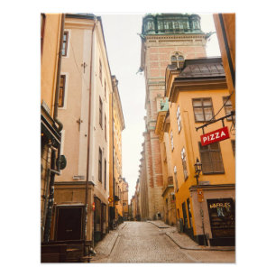 Tyska Brinken, Gamla Stan, Oude Stad, Stockholm Foto Afdruk