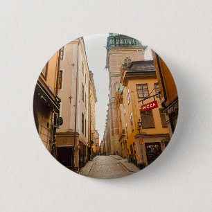 Tyska Brinken, Gamla Stan, Oude Stad, Stockholm Ronde Button 5,7 Cm