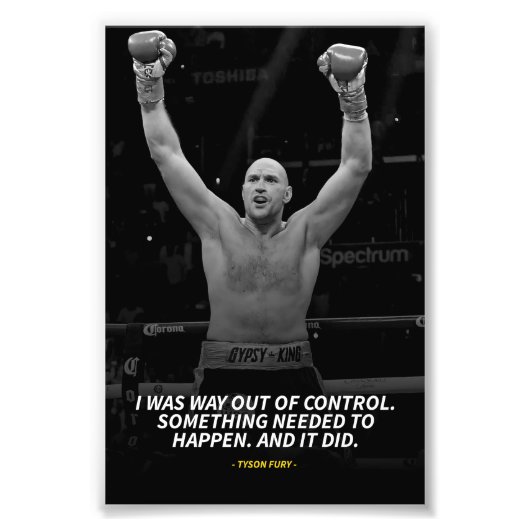 Tyson fury Photo Enlargement Foto Afdruk (Voorkant)