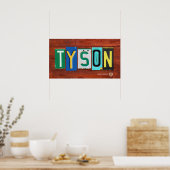 TYSON-licentie Bord Lettering Name Sign Poster (Keuken)