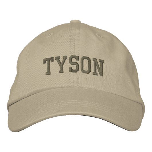 Tyson Name Embroided Baseball Pet / Pet (Voorkant)