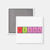 Tyson periodieke table name magnet (Voorkant / Achterkant)