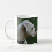 "Tysson" White Boxer Dog Photo Mok (Links)