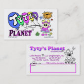 Tyty's Planet Visitekaartje (Voorkant / Achterkant)