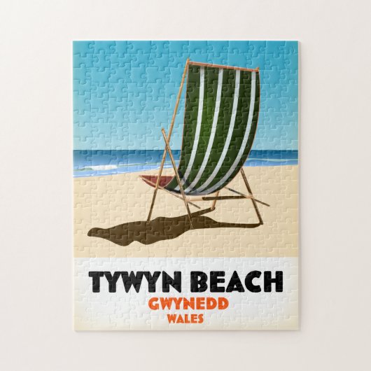 Tywyn strand Gwynedd Wales strand poster Legpuzzel (Verticaal)