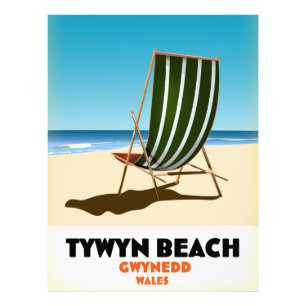 Tywyn strand Gwynedd Wales strand poster Postkaart