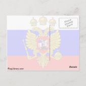 Tzar van Muscovia, Russische vlag Briefkaart (Achterkant)