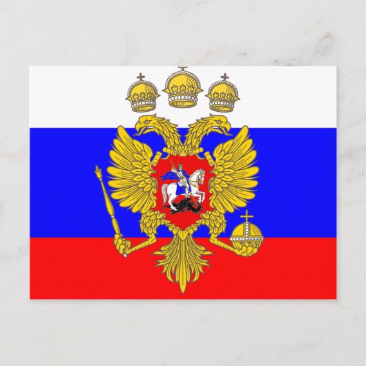 Tzar van Muscovia, Russische vlag Briefkaart (Voorkant)