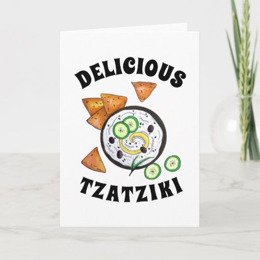 Tzatziki Grieks Meze Dip Mediterranean Food Grieke Kaart (Voorkant)