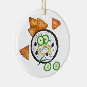 Tzatziki Grieks Meze Dip Mediterranean Food Grieke Keramisch Ornament (Rechts)