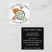 Tzatziki Grieks Meze Dip Mediterranean Food Grieke Vierkante Visitekaartje (Voorkant / Achterkant)