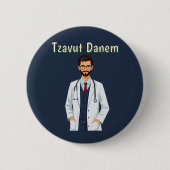 Tzavut Danem Knop Ronde Button 5,7 Cm (Voorkant)