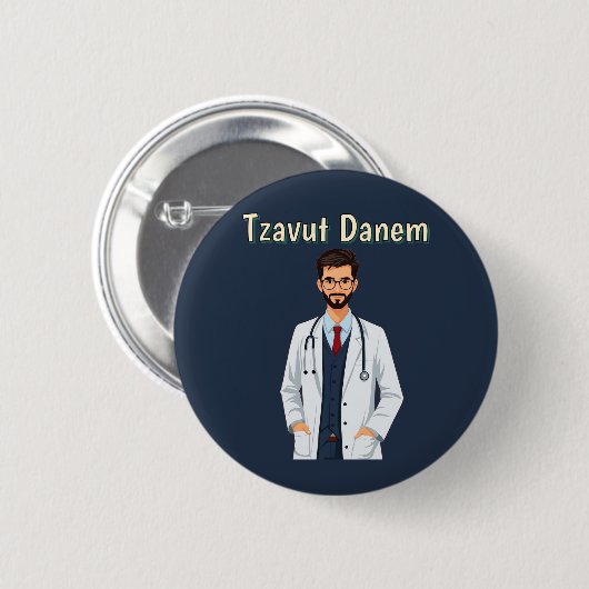 Tzavut Danem Knop Ronde Button 5,7 Cm (Voorkant /achterkant)